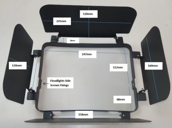 Barn Doors Fixture for 30W & 50W FC Range Floodlights