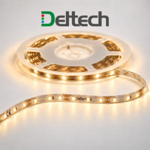 12V Warm White (2800K) LED Strip Light, 12W/m, 10mm Width, IP65 Rated, 5m Roll